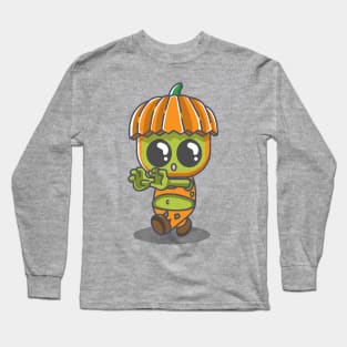 Cute pumpkin zombie Long Sleeve T-Shirt